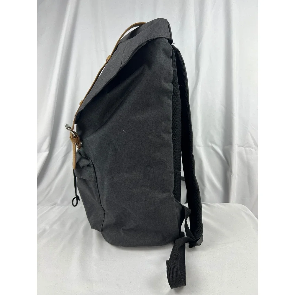 iD Tech Backpack Adult OS Laptop Bag Gray Faux Leather Buckle Straps Good
